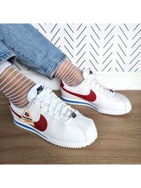 ❤️Nike Cortez Basic SL GS 5.5Y Big Kids Shoes Retro White Red Sneaker 904764-103